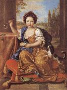 Girl Blowing Soap Bubbles Pierre Mignard